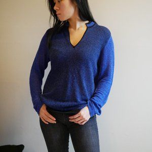 L.A.M.B. Large Blue Knit Jumper